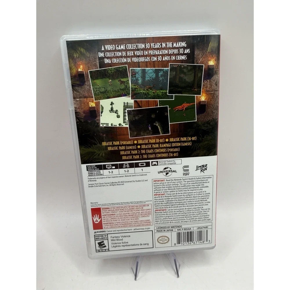 Jurassic Park Classic Games Collection for Nintendo Switch - LRG - OUT OF PRINT!